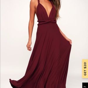 Tricks of the trade burgundy bridesmaids dress